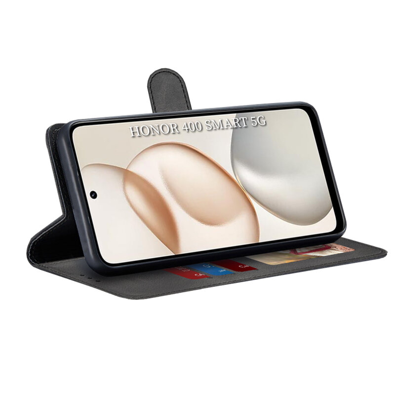 Husa 360 Honor 400 Smart Techsuit Diary Book, negru