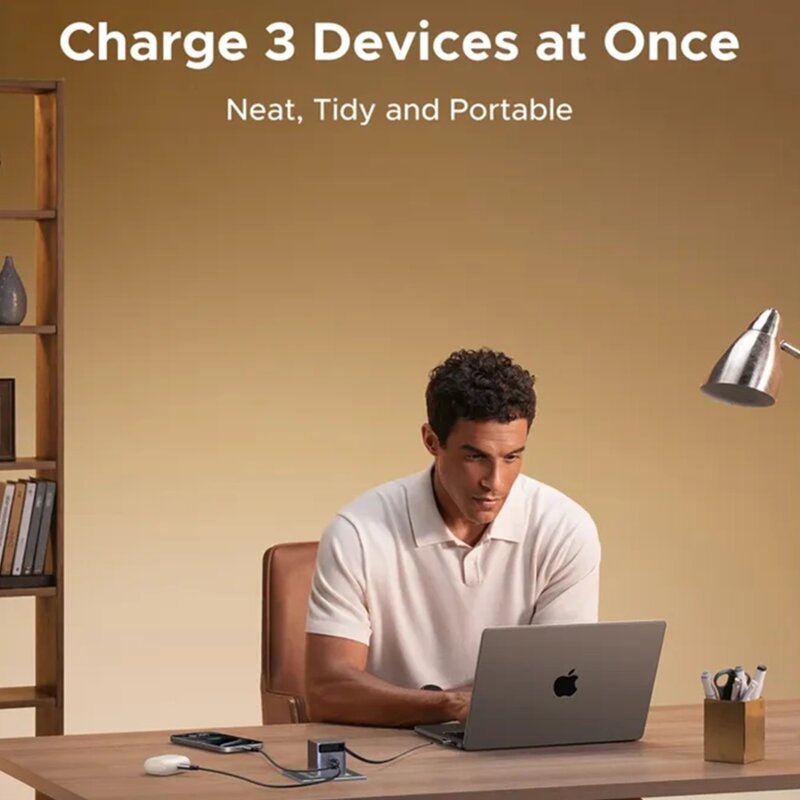 Incarcator GaN USB, 2x Type-C  Ugreen, 65W, gri, 65825