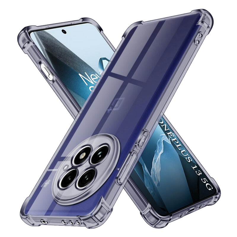 Husa OnePlus 13 Techsuit Shockproof Clear Silicone, fumuriu