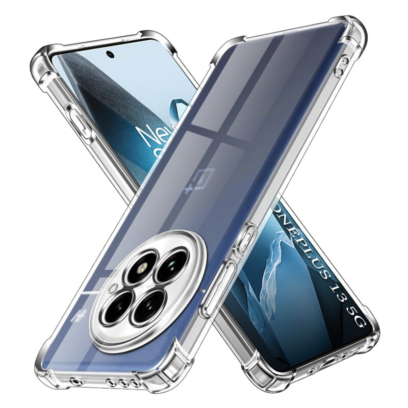 Husa OnePlus 13 Techsuit Shockproof Clear Silicone, transparenta