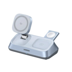 Incarcator wireless MagSafe Qi2 3in1 Ugreen, 25W, bleu, W711