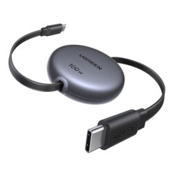 Cablu Type-C MacBook retractabil Ugreen, 100W, 1m, negru, L531
