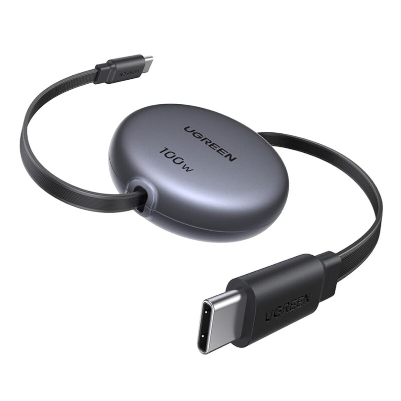 Cablu Type-C MacBook retractabil Ugreen, 100W, 1m, negru, L531
