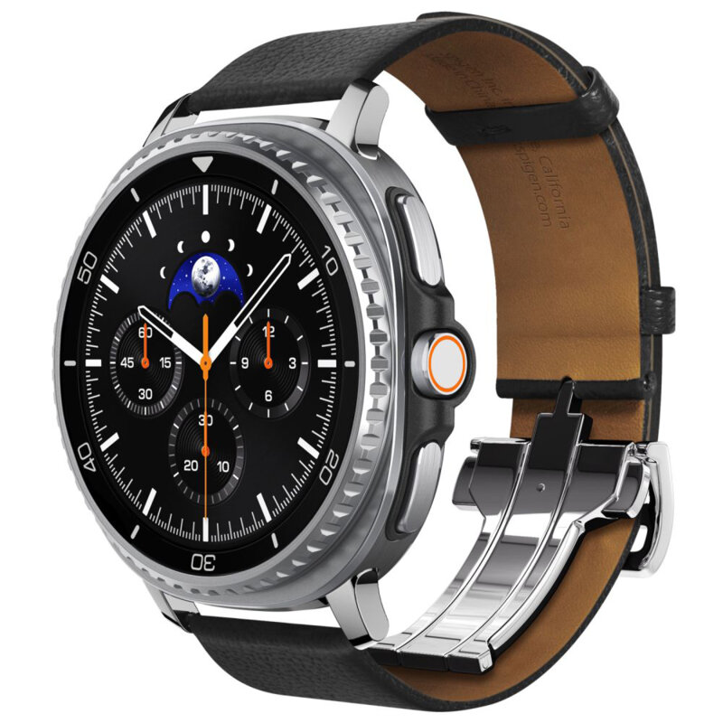 Curea Samsung Galaxy Watch8 40mm piele Spigen Enzo, negru