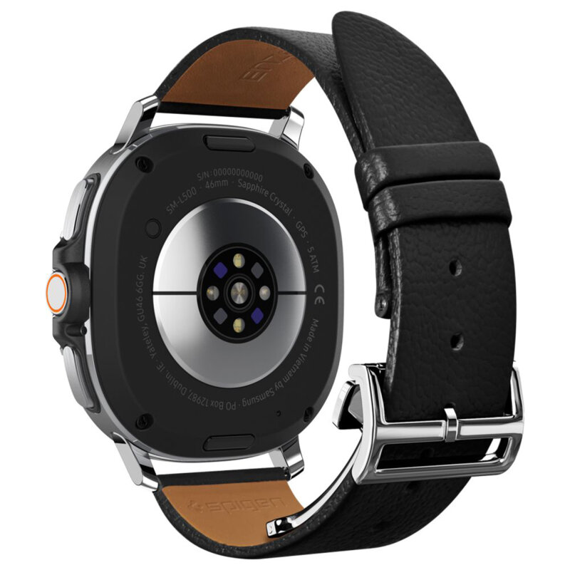 Curea Samsung Galaxy Watch8 Classic piele Spigen Enzo, negru