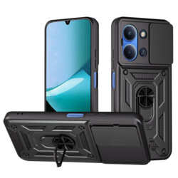 Husa Xiaomi Redmi 15C 4G protectie camera Techsuit CamShield Series, negru