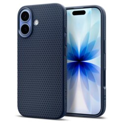 Husa iPhone 17 Spigen Liquid Air, bleumarin