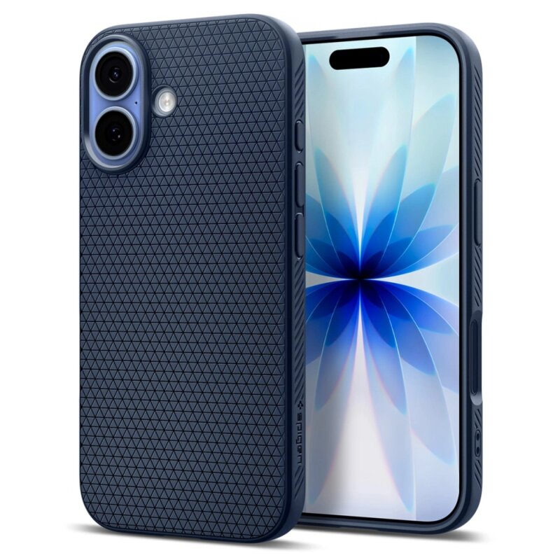 Husa iPhone 17 Spigen Liquid Air, bleumarin