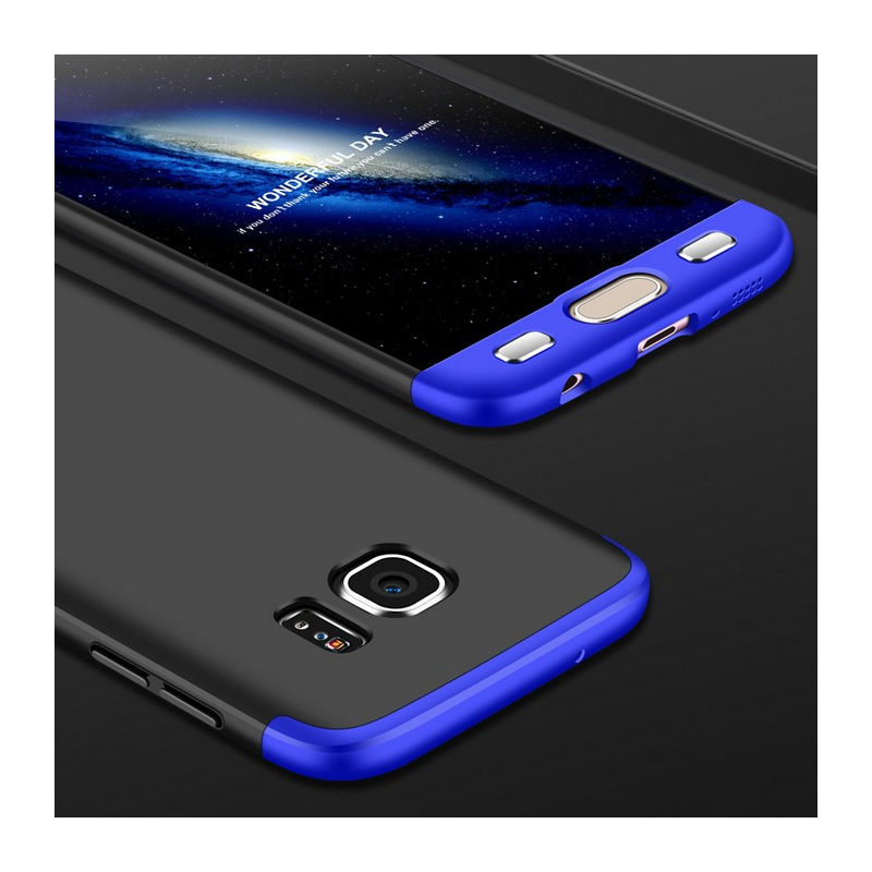 Husa Samsung Galaxy S7 GKK 360 Full Cover Negru-Albastru