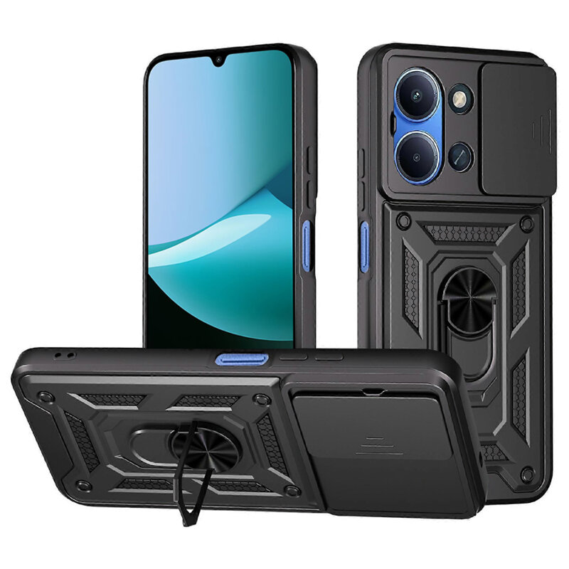 Husa Xiaomi Redmi 15C 5G protectie camera Techsuit CamShield Series, negru