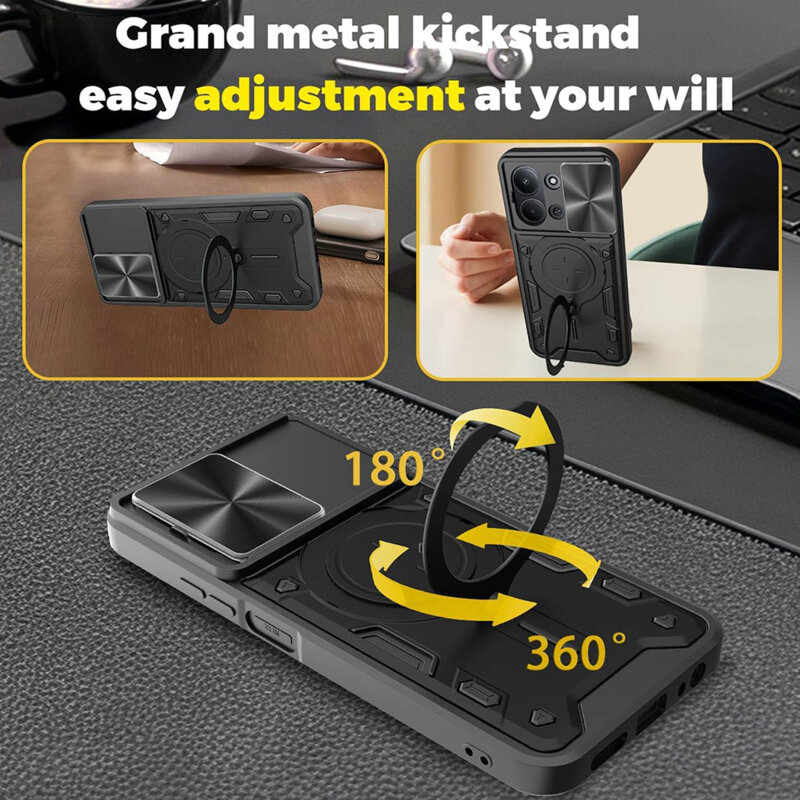 Husa Xiaomi Redmi 15C 4G Techsuit CamGuard Pro, roz auriu