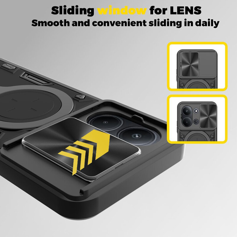 Husa Xiaomi Redmi 15C 5G Techsuit CamGuard Pro, roz auriu