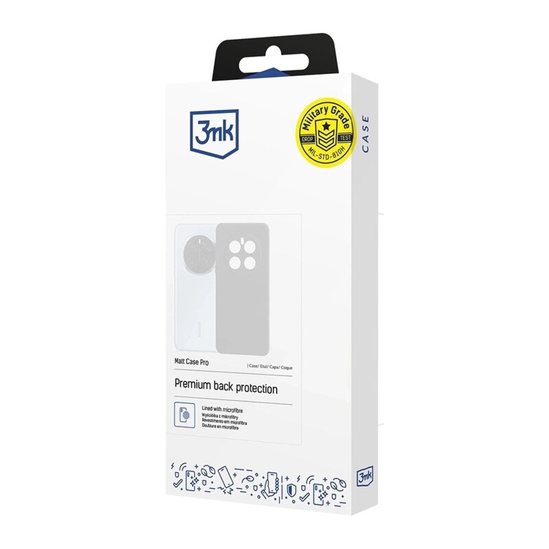 Husa iPhone 17 Pro Max premium 3mk Matt Case Pro, Black