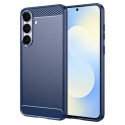 Husa Samsung Galaxy S25 FE Techsuit Carbon Silicone, albastru
