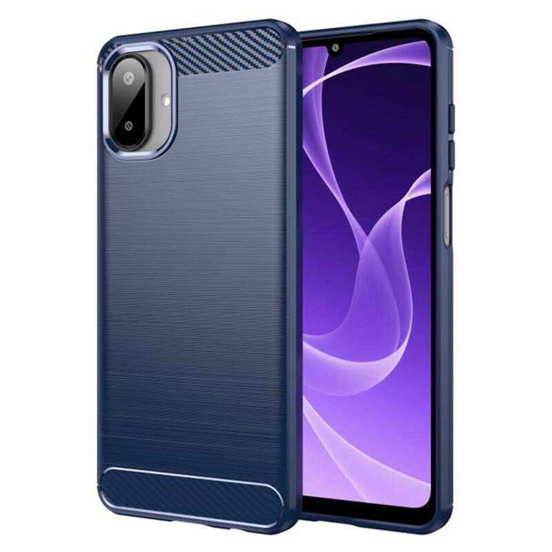 Husa Samsung Galaxy A07 4G Techsuit Carbon Silicone, albastru