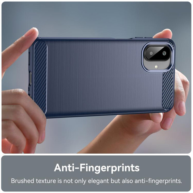 Husa Samsung Galaxy A07 4G Techsuit Carbon Silicone, albastru