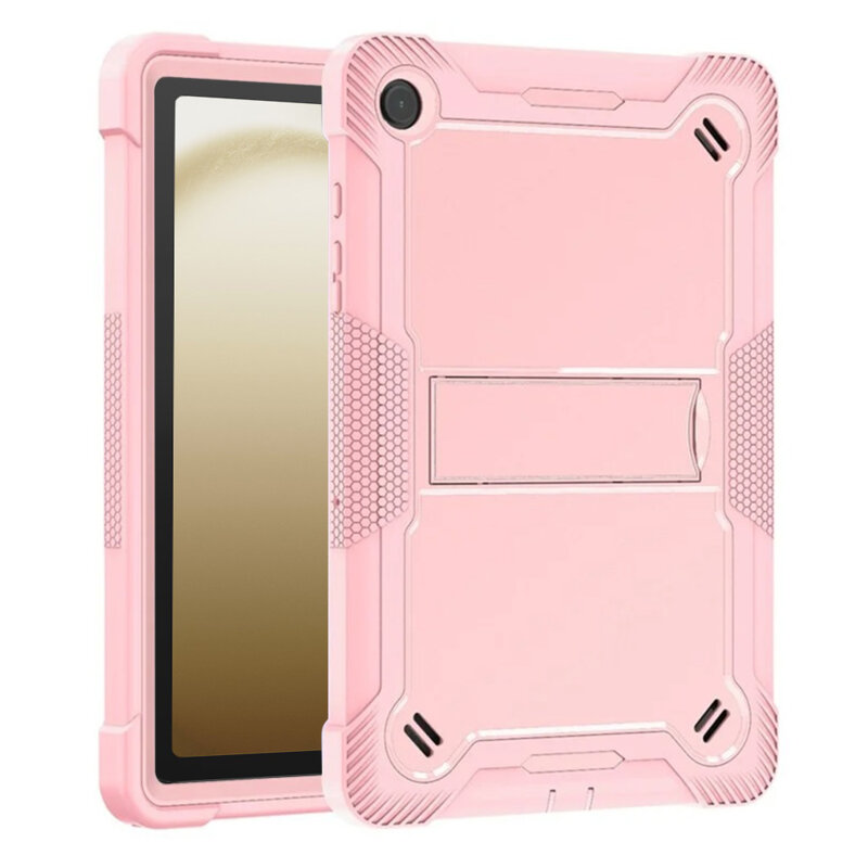 [Pachet 360°] Husa + folie sticla Samsung Galaxy Tab A11 Plus Techsuit Rugged TabShell, roz