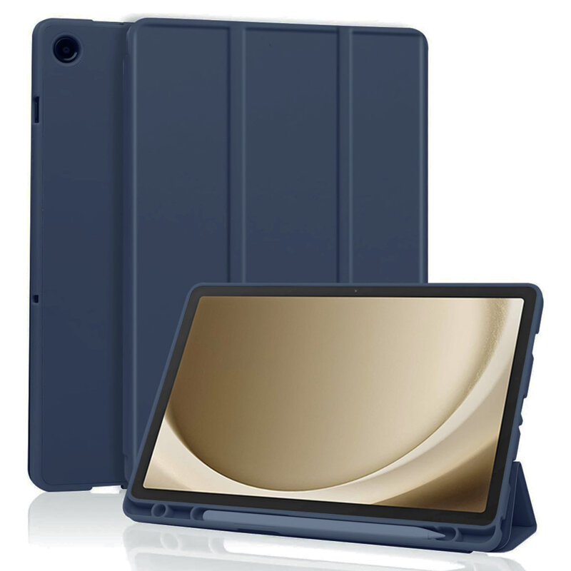 Husa Samsung Galaxy Tab A11 Plus Techsuit Flex Trifold Pen, bleumarin