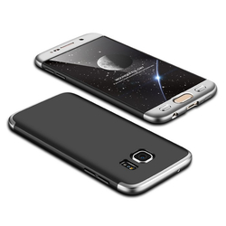 Husa Samsung Galaxy S7 GKK 360 Full Cover Negru-Argintiu