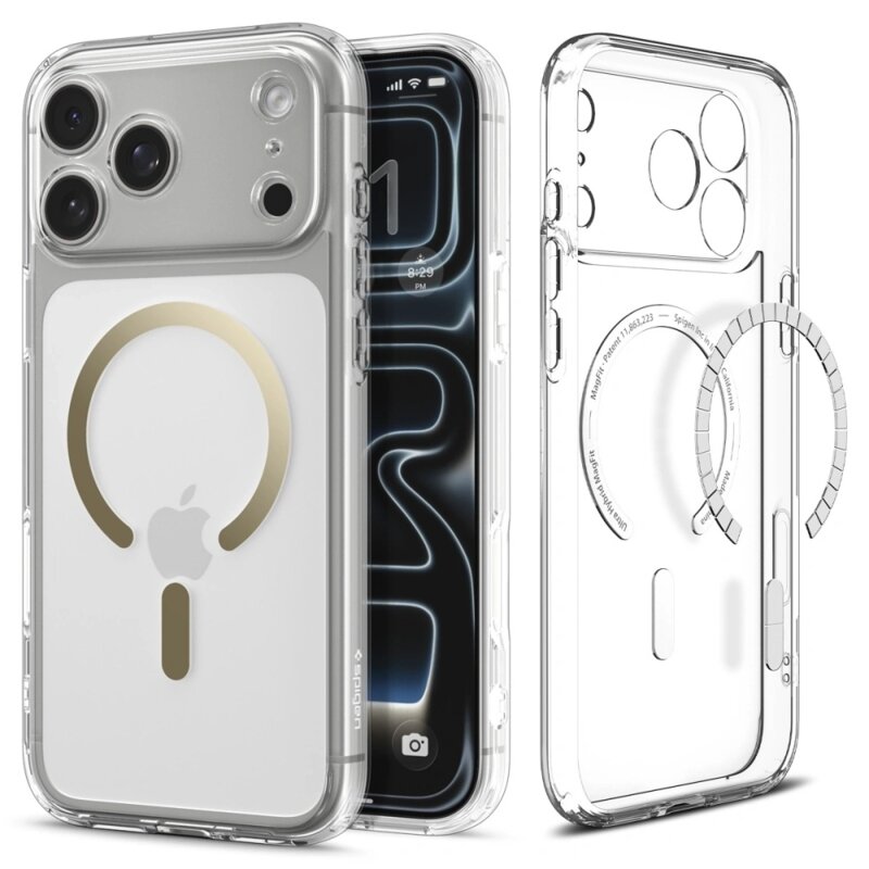 Husa iPhone 17 Pro Spigen Ultra Hybrid MagSafe, transparenta
