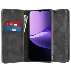 Husa piele Xiaomi Redmi 15C 5G Techsuit Confy Cover, negru