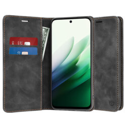 Husa piele Xiaomi Redmi 15 5G Techsuit Confy Cover, negru