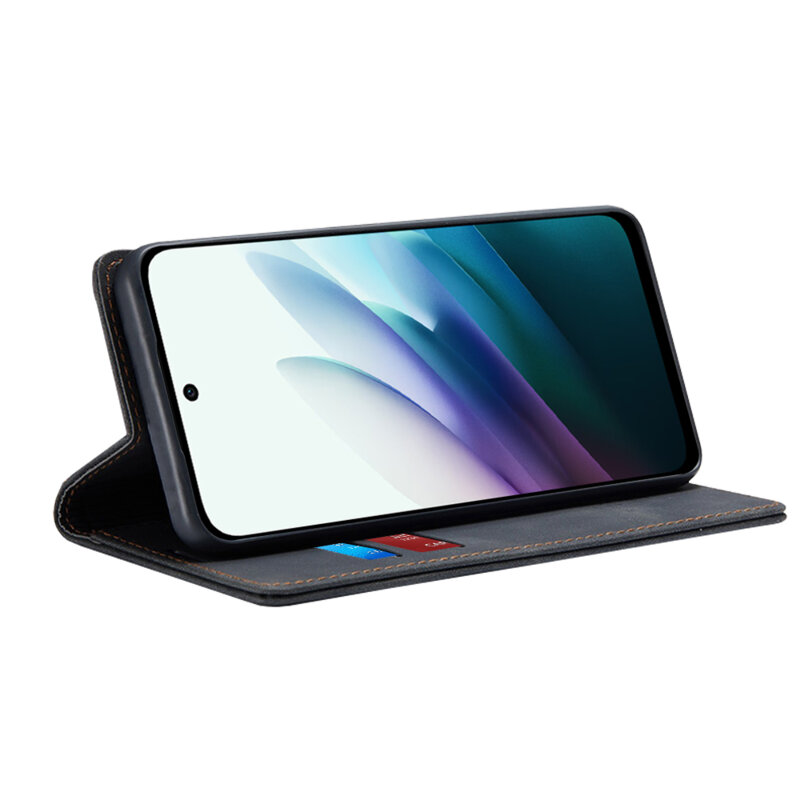 Husa piele Xiaomi Redmi 15 4G Techsuit Confy Cover, negru