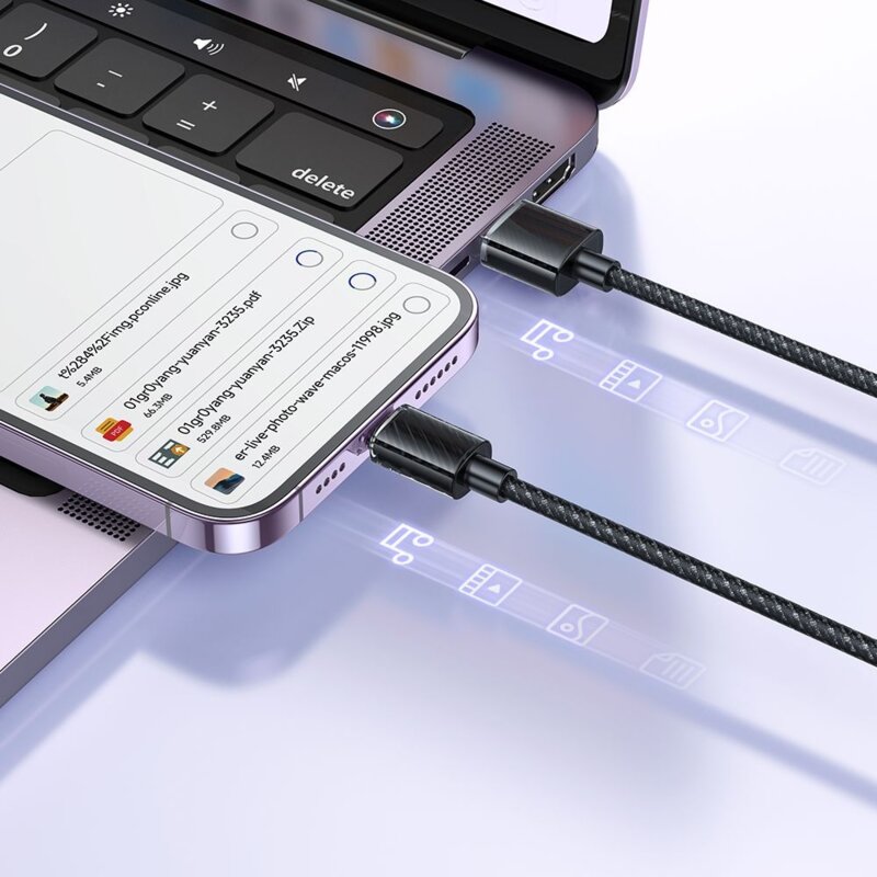 Cablu de date USB la Lightning 3A, Mcdodo, 1.2m, CA-3640, negru