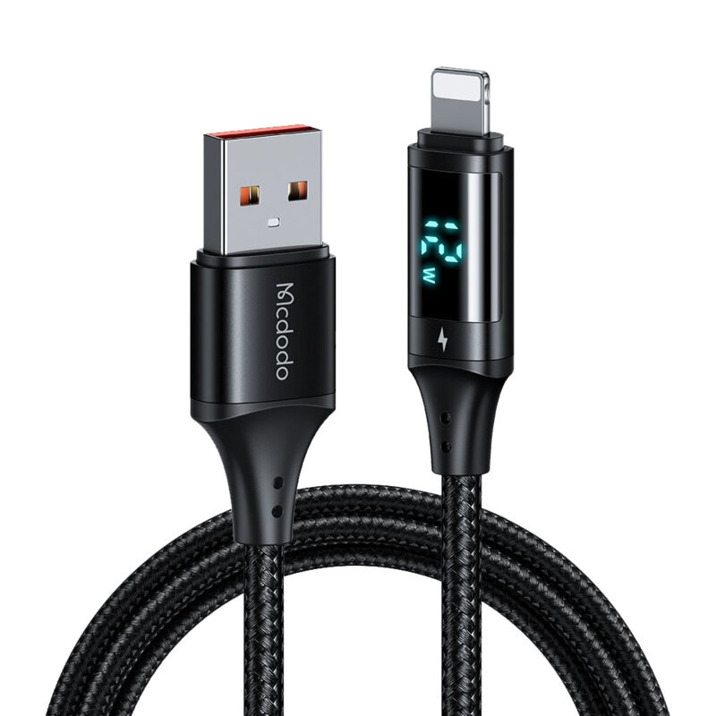 Cablu de date USB to Lightning, 3A, 1.2m, Mcdodo, CA-1060, negru