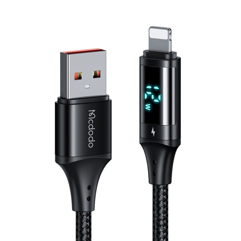 Cablu de date USB to Lightning, 3A, 1.2m, Mcdodo, CA-1060, negru
