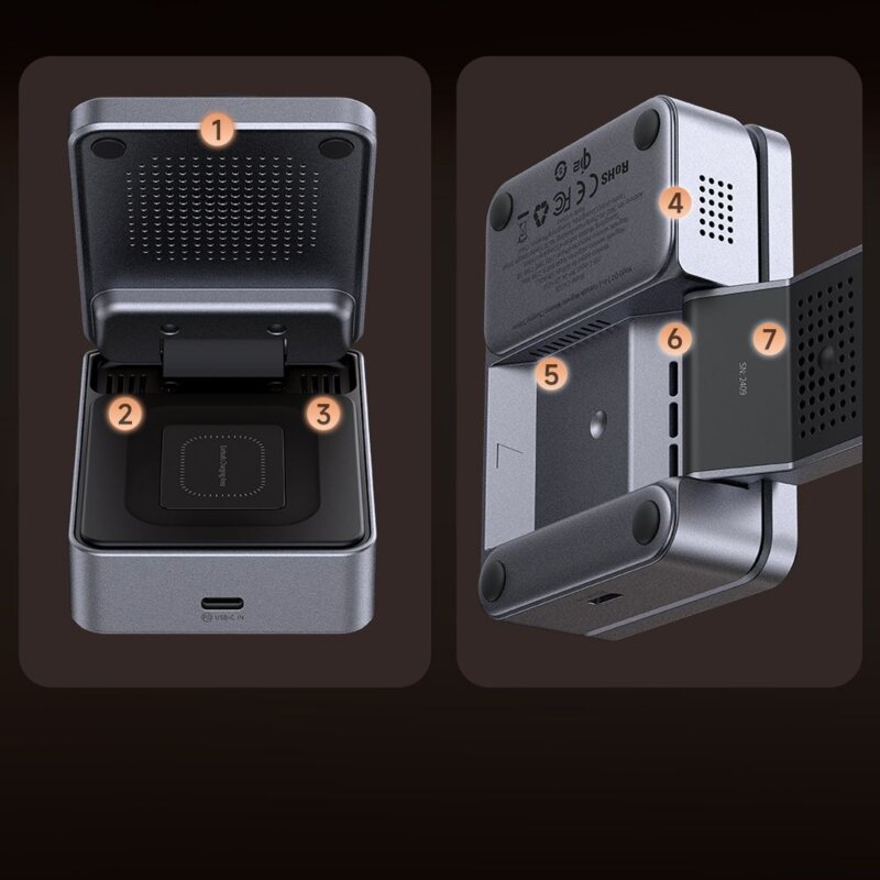 Statie incarcare wireless cu incarcator priza + cablu, Mcdodo, CH-5192