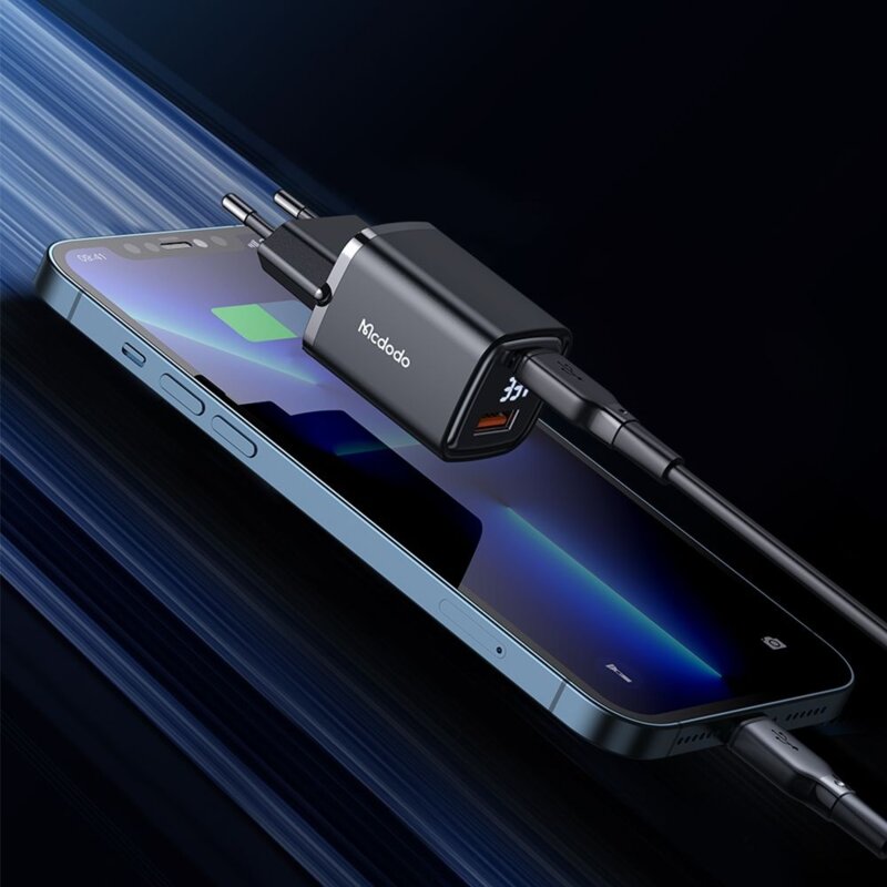 Incarcator priza cu afisaj digital 33W, Mcdodo Graphite Series, CH-1701