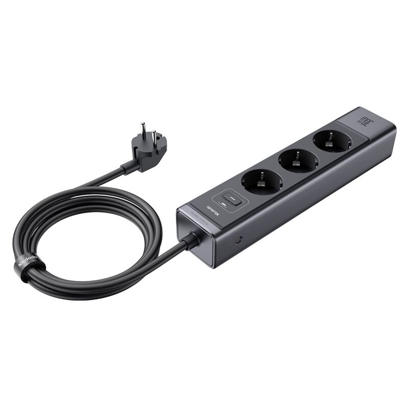 Prelungitor priza EU cu Schuko, Type-C, USB, Mcdodo Super Cube Series, CH-0620
