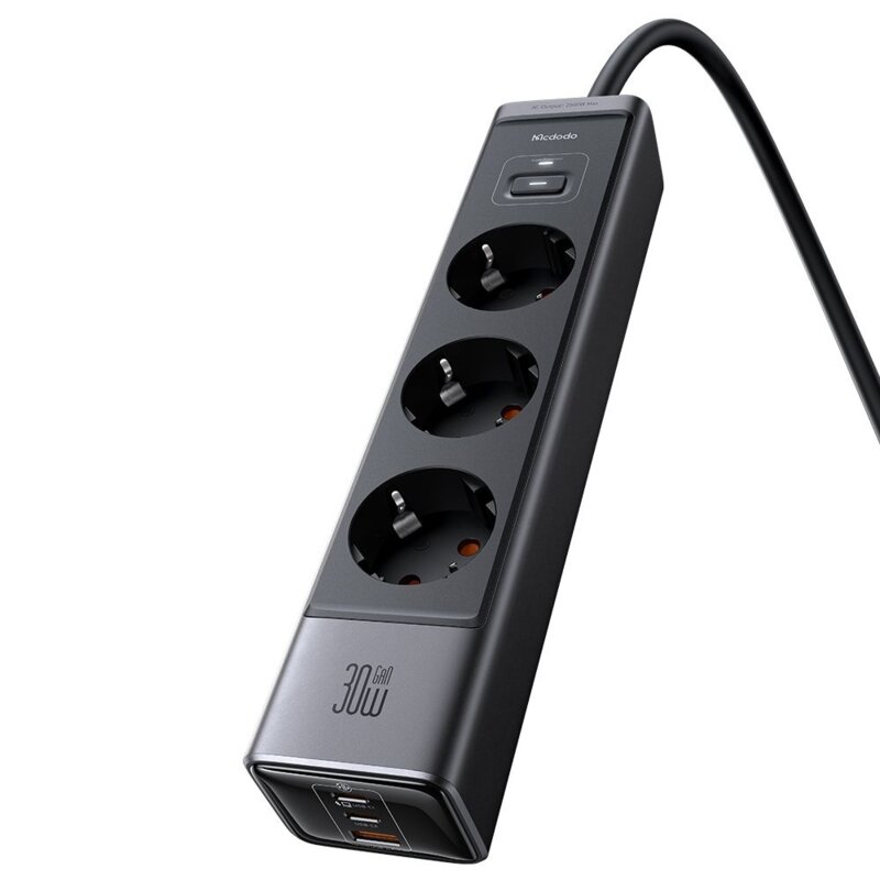 Prelungitor priza EU cu Schuko, Type-C, USB, Mcdodo Super Cube Series, CH-0620