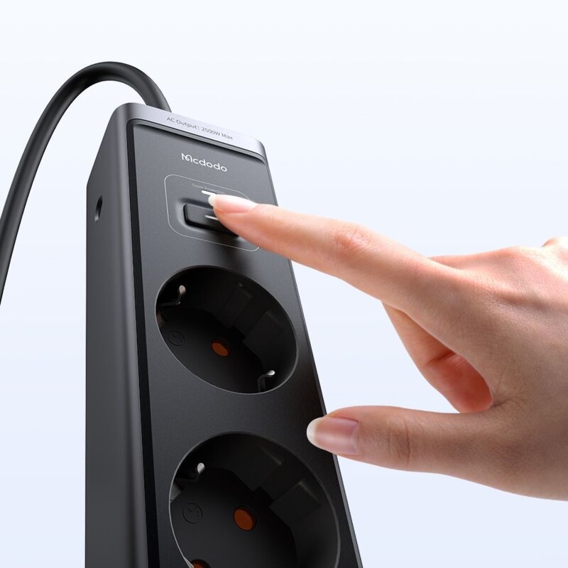 Prelungitor priza EU cu Schuko, Type-C, USB, Mcdodo Super Cube Series, CH-0620