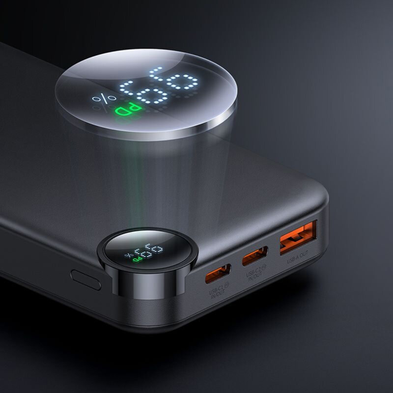 Baterie externa 10000mAh cu LED display, Mcdodo, negru, MC-3850