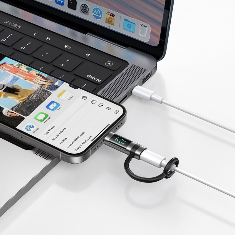 Adaptor Lightning la USB-C 60W cu display LED Mcdodo OT-0180