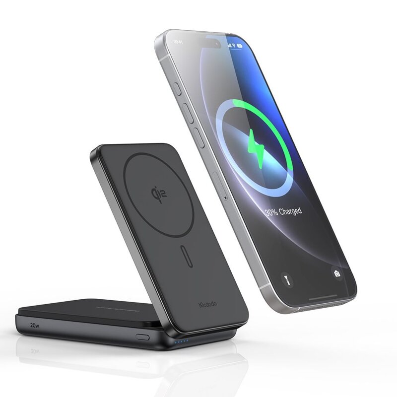 Baterie externa 10000mAh 2in1, Qi2, Mcdodo, negru, MC-6310