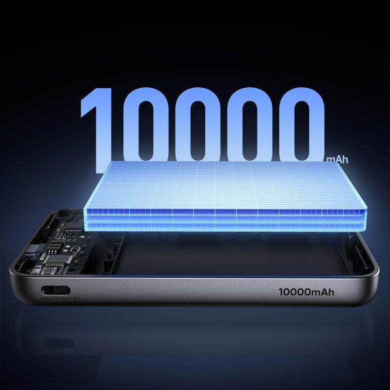 Baterie externa 10000mAh 2in1, Qi2, Mcdodo, negru, MC-6310