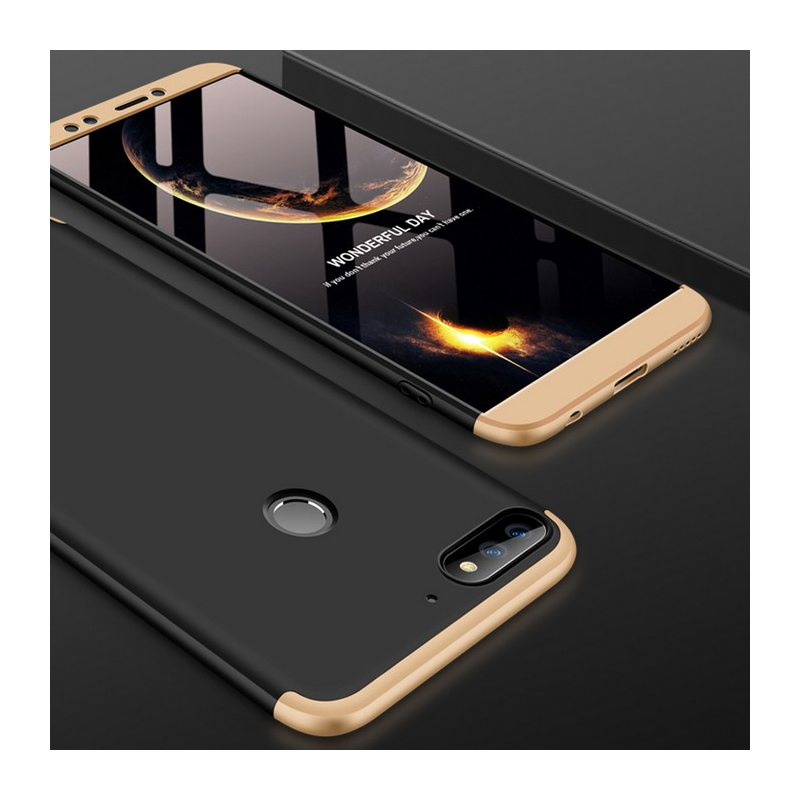 Husa Huawei Y7 Prime 2018 GKK 360 Full Cover Negru-Auriu