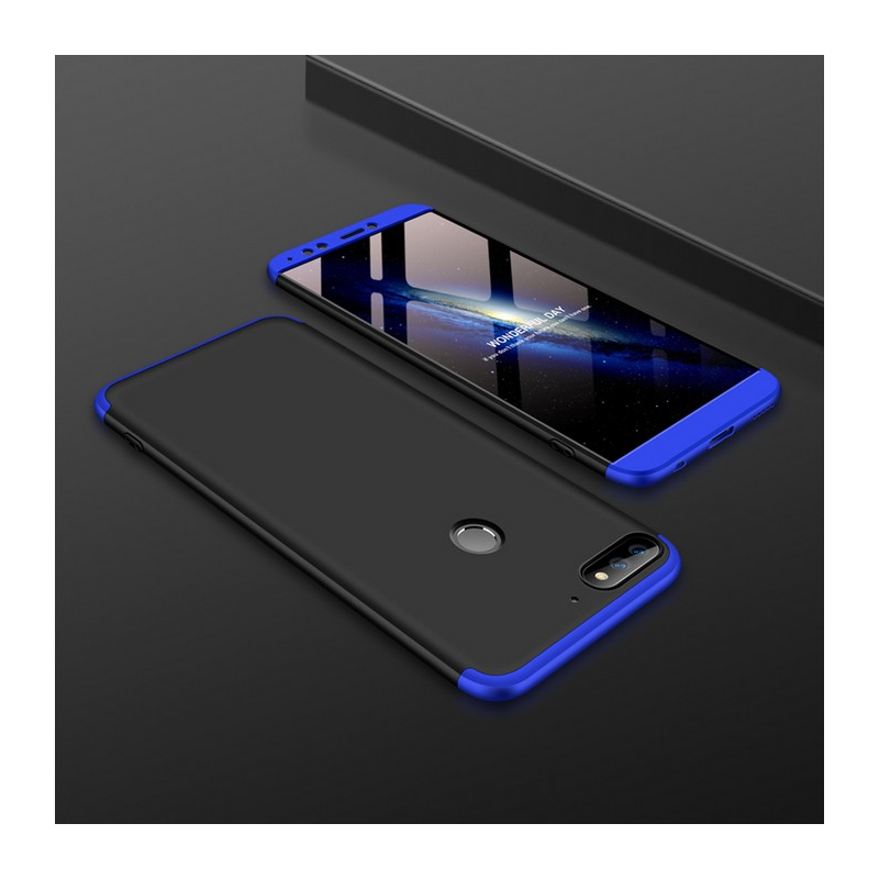 Husa Huawei Y7 Prime 2018 GKK 360 Full Cover Negru-Albastru