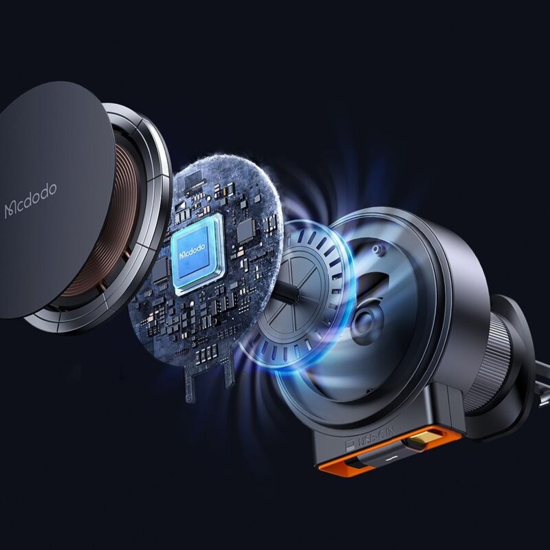 Suport auto cu incarcare wireless + cablu retractabil, Mcdodo, CH-0091