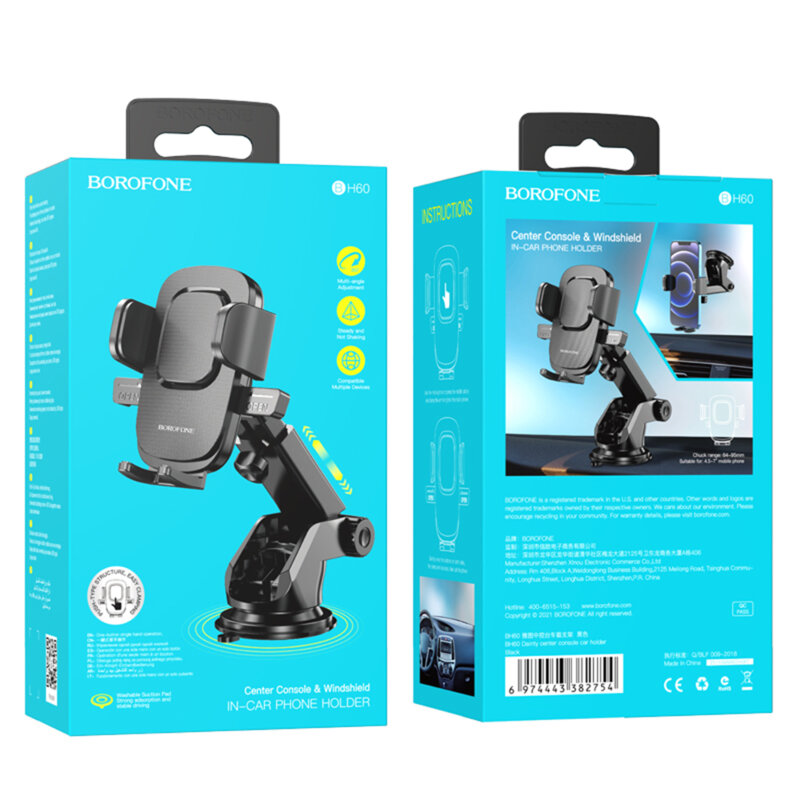 Suport telefon auto bord/parbriz 4.5-7