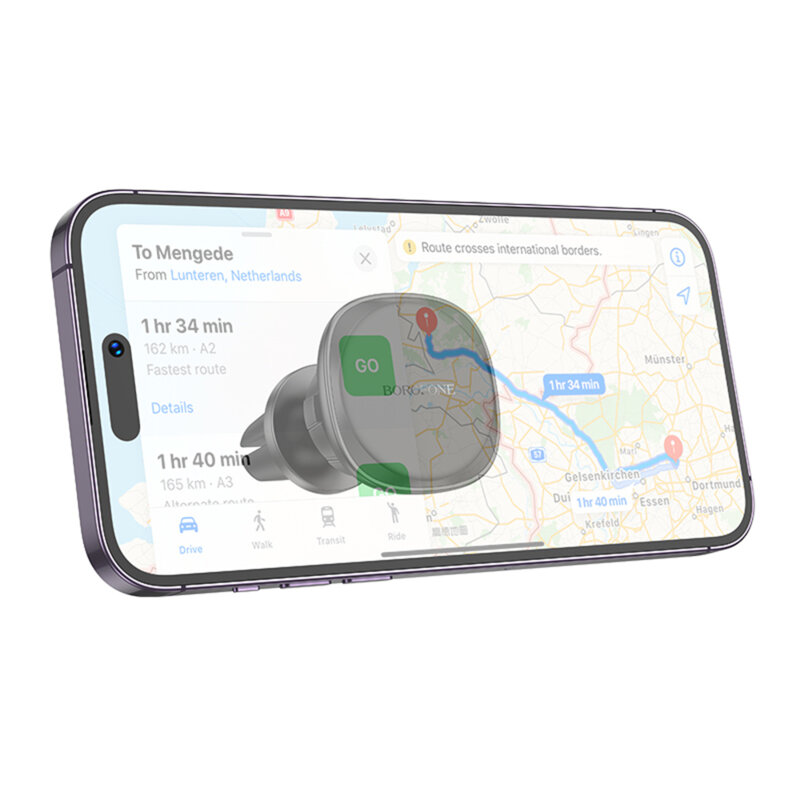 Suport telefon magnetic pentru grila ventilatie Borofone Cloud BH102, negru