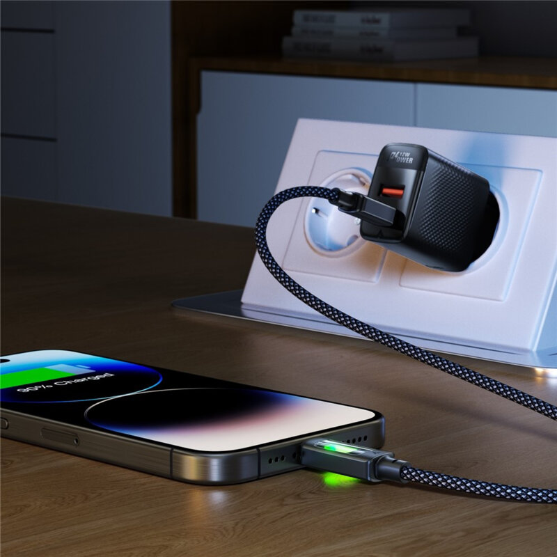 Cablu de date Type-C 60W, 3A Acefast, C21-03, negru, 1.2m