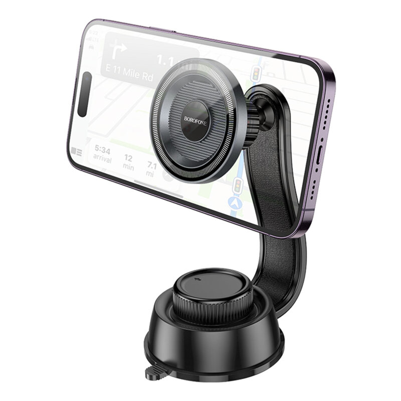 Suport auto magnetic pentru bord 4.5–7 Borofone Profit BH123 , negru