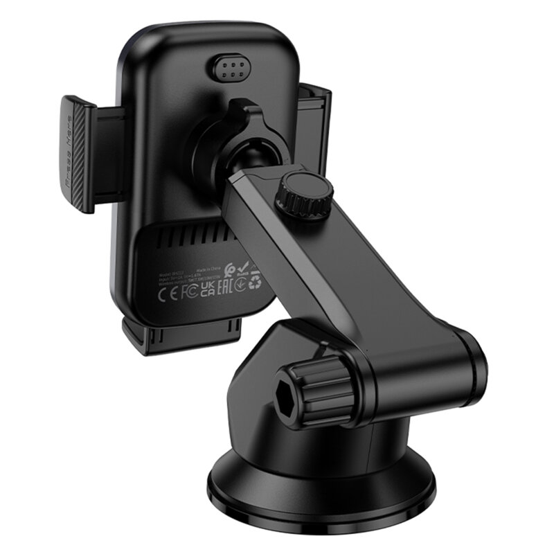 Suport auto cu incarcare wireless 15W, Borofone Leading, negru, BH222