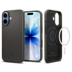 Husa iPhone 17 Spigen Thin Fit MagSafe, cenusiu
