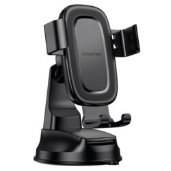 Suport telefon 6.1-7" pentru bord/parbriz Borofone Follower Gravity BH130, negru