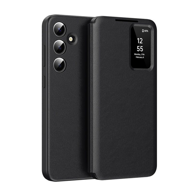Husa tip carte Samsung Galaxy A16 5G SmartView Series, negru